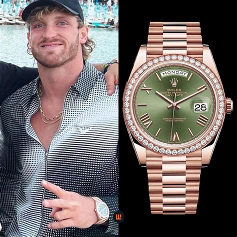 logan paul diamond rolex watch|Logan Paul watch collection.